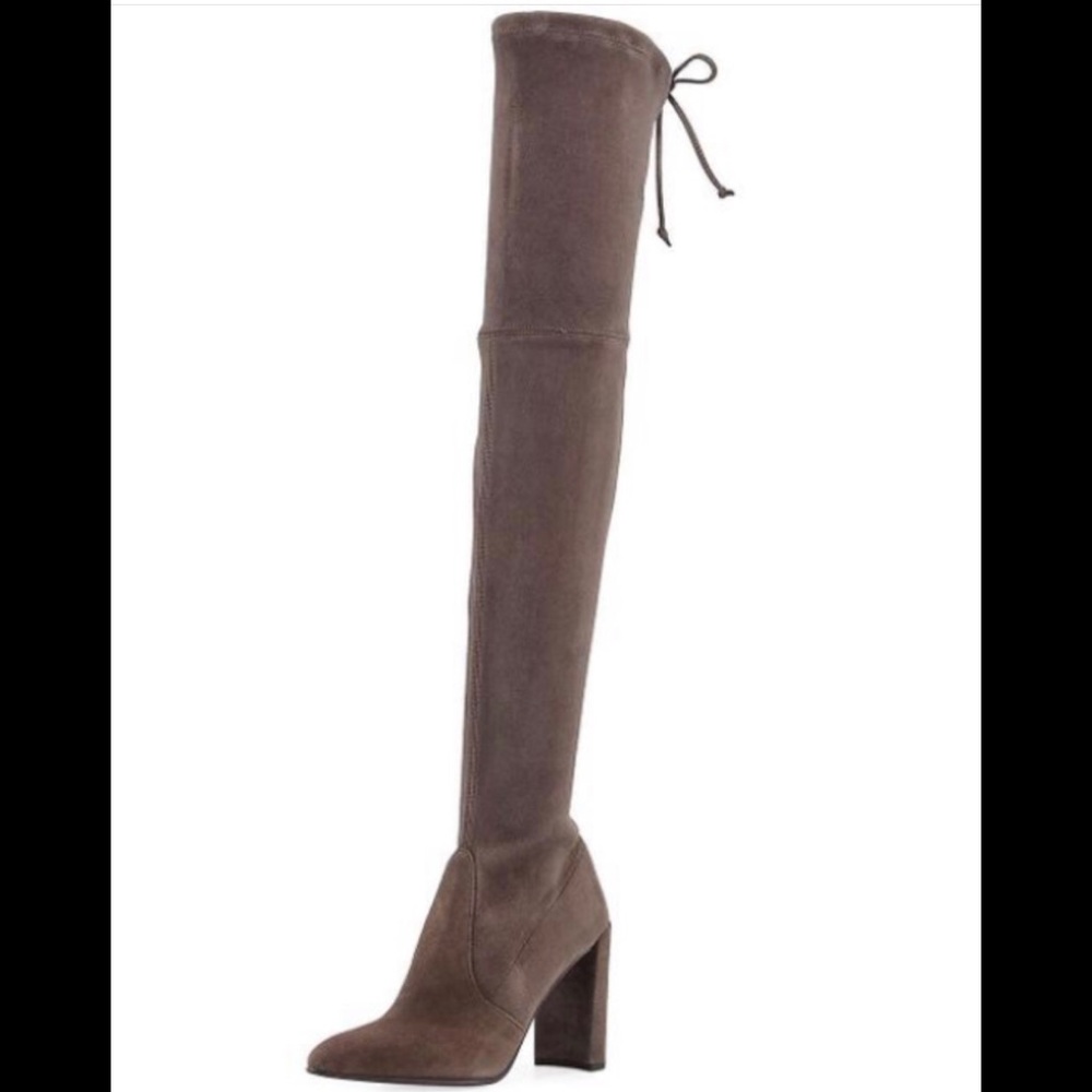NWT Stuart Weitzman Highchamp Gray (Londra) Suede OTN Boots